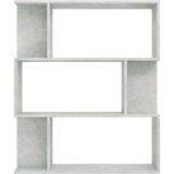vidaXL knjižna omara/paravan betonsko siva 80x24x96 cm iverna plošča | Shoptok.si
