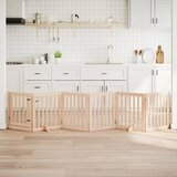 vidaXL Vrata za pse s vratašcima 6 panela sklopiva 300 cm drvo topole | shoptok.hr