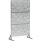  Zaslon za privatnost 100 x 50 x 180 cm Pocinčani čelik Srebrna | shoptok.hr