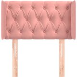  Vzglavje z ušesi roza 83x16x78/88 cm žamet, (20933924) | Shoptok.si