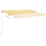 Tenda na ručno uvlačenje s LED svjetlom 350x250 cm žuto-bijela | Eponuda.ba