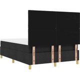 vidaXL Postelja z vzmetnico in klopjo Črna 140x200 cm Tkanina, (22083692) | Shoptok.si