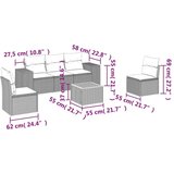 vidaXL Vrtna sedežna garnitura 6-delna z blazinami črna poli ratan | Shoptok.si