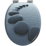  Toaletna sjedala s mekim zatvaranjem Sivi 44 x 38 cm MDF ploča | shoptok.hr