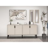 Hanah home komoda prime mirror - sandstone sandstone console