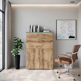 P & B PISALNIK leseni material antracit, barve kostanja | Shoptok.si