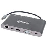  Docking station 152808 7in1 USB-C - HDMI/VGA/mDP/3xUSB/LAN/CR/PD 60W | ePonuda.com