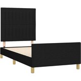  Okvir za krevet s uzglavljem crni 100x200 cm od tkanine | shoptok.hr