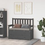  Klupa siva 112,5 x 51,5 x 96,5 cm od masivne borovine | shoptok.hr