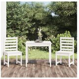 vidaXL 3-dijelni vrtni bistro set bijeli od masivne borovine | shoptok.hr