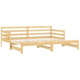  Dnevni ležaj na izvlačenje 2 x (90 x 200) cm masivna borovina | shoptok.hr