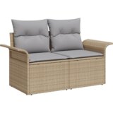  Set Vrtnih Sofi od 9 Komada s Jastucima u Bež Poly Ratan | shoptok.hr