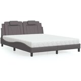  Krevet s madracem sivi 160 x 200 cm od umjetne kože | shoptok.hr