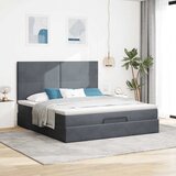  Okvir kreveta s madracima tamnosivi 160x200cm baršunasti | shoptok.hr