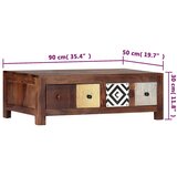  Stolić za kavu 90 x 50 x 30 cm od masivnog drva akacije | shoptok.hr