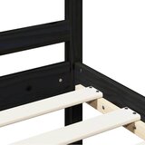  Okvir za krevet od masivne borovine crni 200 x 200 cm | shoptok.hr