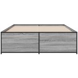 vidaXL Posteljni okvir siva sonoma 120x190 cm inženirski les in kovina, (21128131) | Shoptok.si