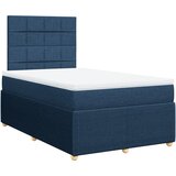 vidaXL Box spring postelja z vzmetnico modra 120x190 cm blago, (21307806) | Shoptok.si