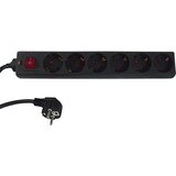  Produžni kabel s utičnicama (broj šuko utičnica: 6 kom., crne boje, 1,4 m) Cijene