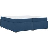  konstrukcija postelje modra 200 x 200 cm blago | Shoptok.si