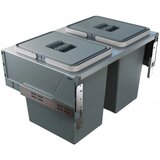 Elletipi Siv plastičen izvlečni koš za smeti za ločevanje odpadkov 36 l Block U-Sink 2.0 – | Shoptok.si