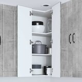  Zidni kutni ormar LUCCA Betonska siva 57 x 57 x 100 cm | Eponuda.com