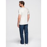 Ombre Men's cotton t-shirt with contrasting two-tone print - black | shoptok.hr