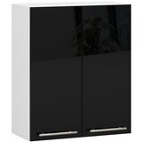 AKORD VISIČNI KUHINJSKI KABINET OLIVIA V 60cm BELO-ČRNI SIJAJ H720, (21713604) Cene