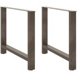  Noge za blagovaonski stol Prirodni čelik 2 kom 100 x (72-73) cm Čelik | shoptok.hr