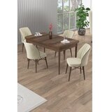 Hanah home Rasklopivi trpezarijski sto i stolice (5 delova) Uzi Baroque Cream | Eponuda.com