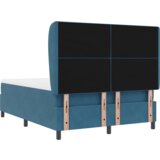 Box Spring Postelja z Mattress Temno modra 140x200 cm Žamet, (22051920) | Shoptok.si