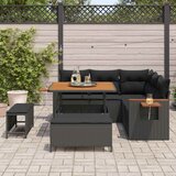  Sjedeća garnitura za vrt 8 kom. Crna poliratan 100 x 100 x 71 cm | shoptok.hr