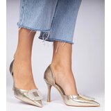 D/CEO marka niezdefiniowana Gold stilettos decorated with rhinestones Coluga | Shoptok.si