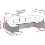  Set sofe s jastukom s pohranom Crna poliratan | shoptok.hr