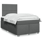  Krevet box spring s madracem tamnosivi 120 x 190 cm tkanina | shoptok.hr