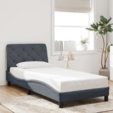 Furnova Posteljni okvir brez vzmetnice temno siv 90x200 cm žamet, (21935600) Cene