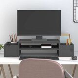  Stalak za monitor sivi 70 x 27,5 x 15 cm od masivne borovine | shoptok.hr