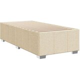 vidaXL Okvir kreveta s oprugama i madrac krem 80x200 cm od tkanine | shoptok.hr
