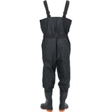  Visoke čizme za vodu do prsa s pojasom crne veličina 46 | shoptok.hr