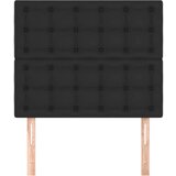  Uzglavlja 2 kom crna 100x5x78/88 cm od umjetne kože | shoptok.hr