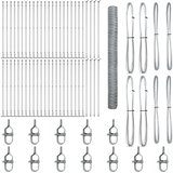  Heksagonalna ograda 1 6x100 m galvanizirani čelik stupovi ograde s osnovnim pločama 13 kom Ø32mm 88 5cm galvanizirani čelik | shoptok.hr