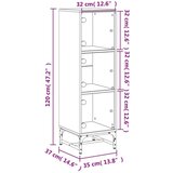 vidaXL Visoka komoda sa staklenim vratima bijela 35 x 37 x 120 cm | shoptok.hr