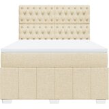  Krevet s oprugama i madracem krem 160x200 cm od tkanine | shoptok.hr