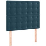 Box spring krevet s madracem tamnoplavi 90x200 cm baršunasti | shoptok.hr