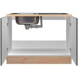 XXXL Kuhinjska Spodnja Omarica Shadow, Siva, Barva Hrasta | Shoptok.si