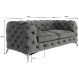 Ropez Siva baršunasti sofa 185 cm Chelsea – | shoptok.hr