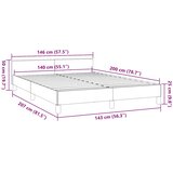  Okvir za krevet bez madraca crni 140x200 cm od tkanine | shoptok.hr