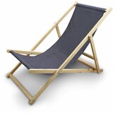 Shumee Močan ležalnik za na plažo, nastavljiv ležalnik, črn, za plažo na vrtu, (21214771) | Shoptok.si