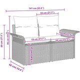  Sjedeća garnitura za vrt 5 kom. Crna poliratan | shoptok.hr