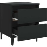  Nočna omarica 2 kosa črna 40x35x50 cm iverna plošča, (20624201) | Shoptok.si